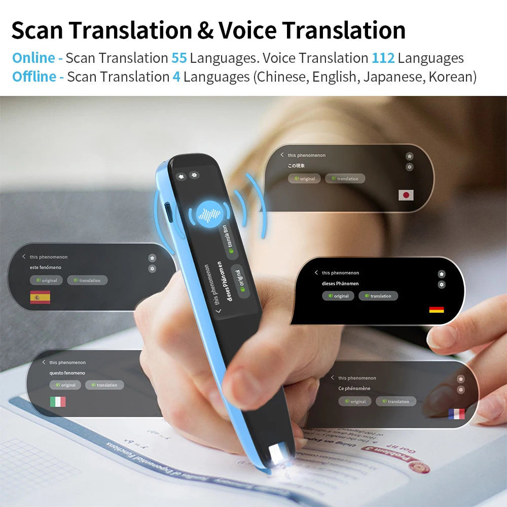AI Scan Translator Pen (112 Languages)