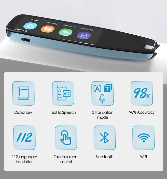 Smart Translation Pen – Scan & Voice Translator (112 Languages)