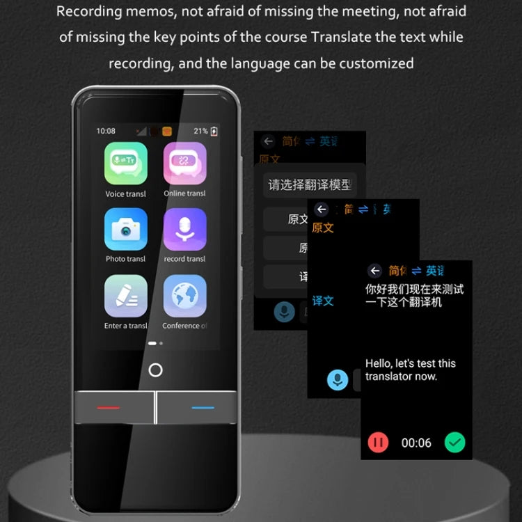 Smart Portable Voice Translator – Real-Time 139 Languages (F6 Series)