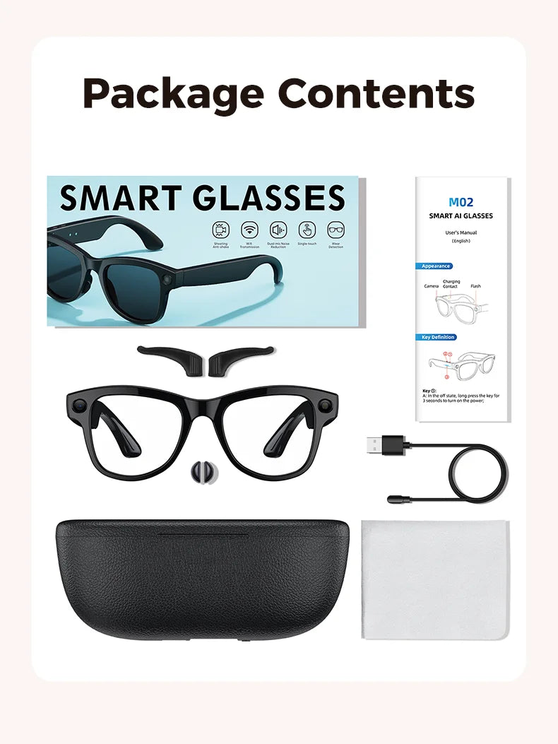 AI Smart Camera Glasses (4K)