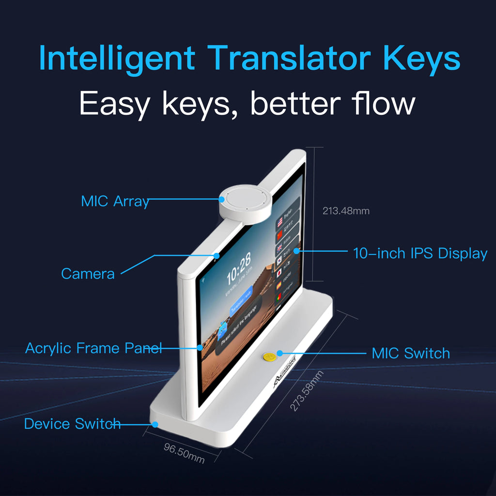 AI Language Translator Device (10.1” Dual Screen)