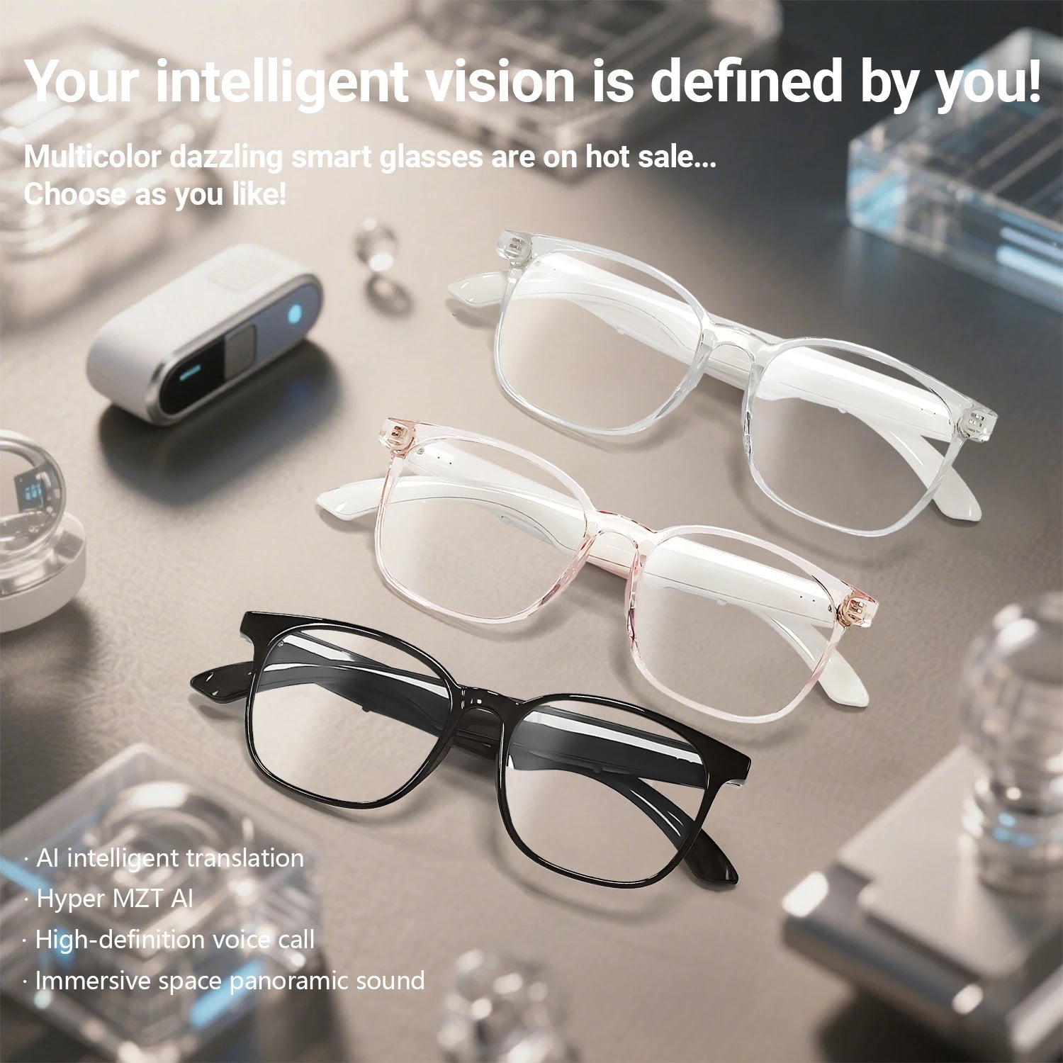 AI Translation Smart Glasses (F19)