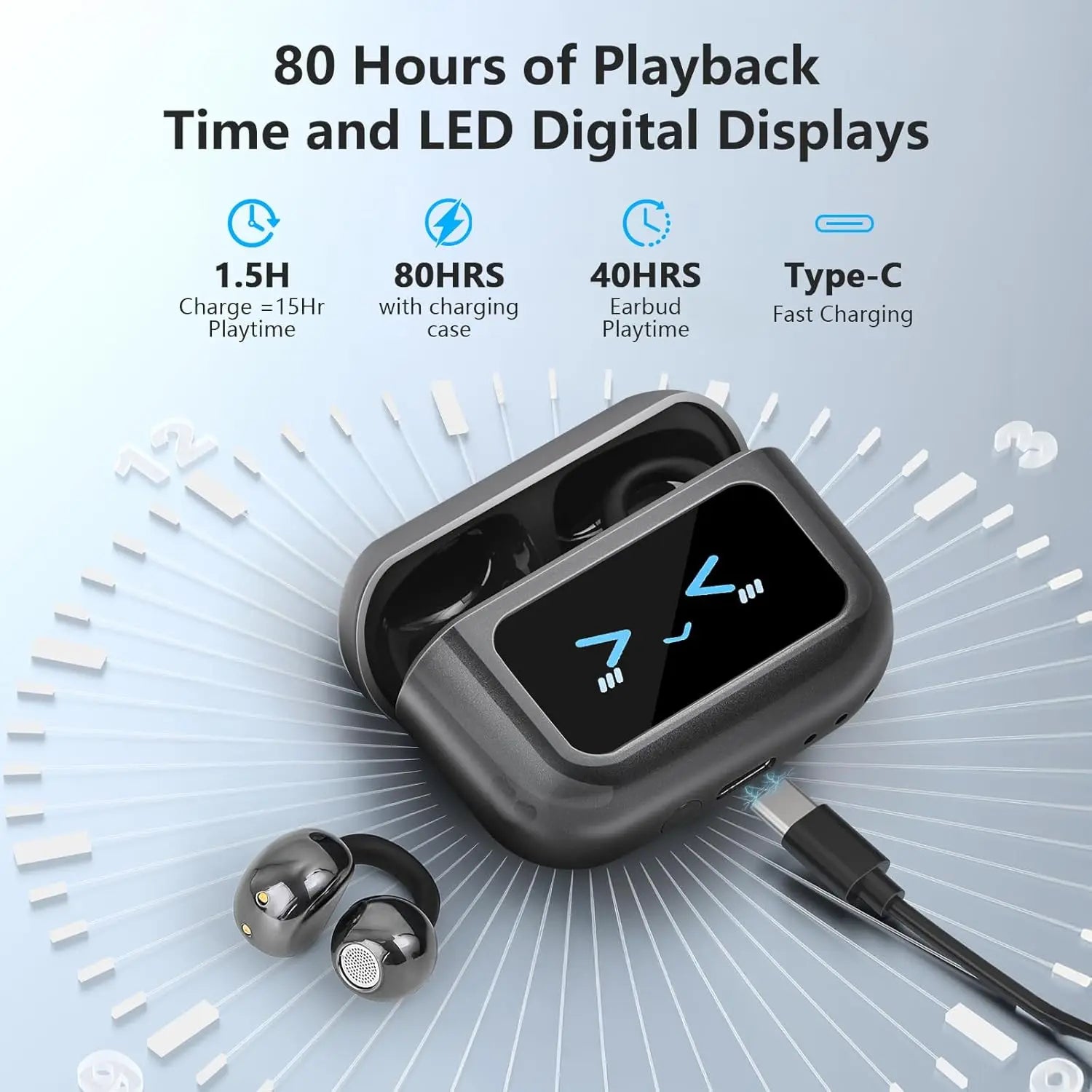 AI Translator Earbuds (Bluetooth 5.4)