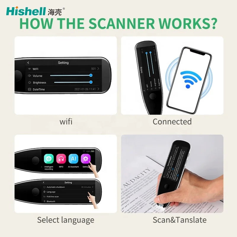 Stylo Traducteur Scanner Intelligent avec Écran Tactile – 112 Langues