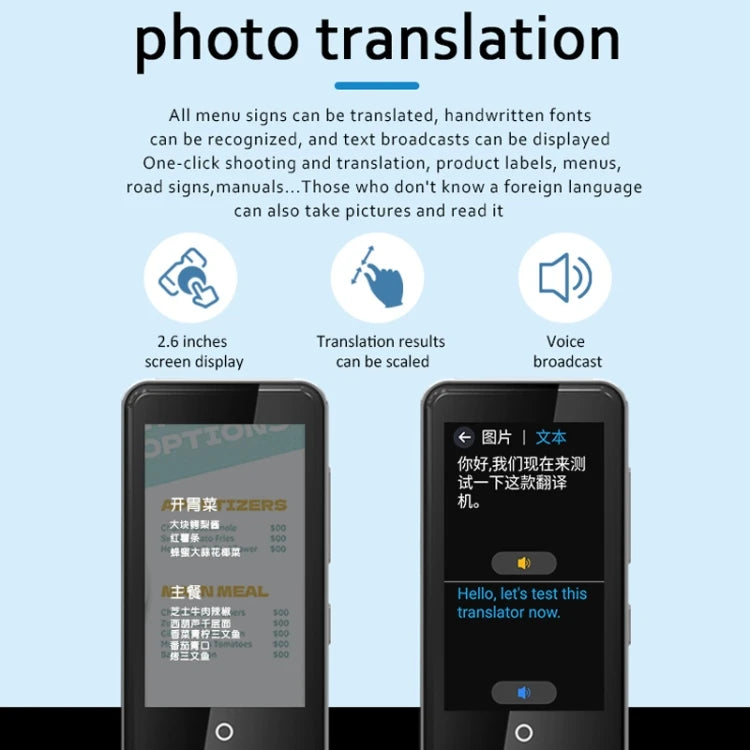 Smart Portable Voice Translator – Real-Time 139 Languages (F6 Series)